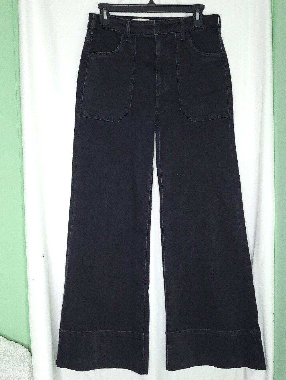 PILCRO Women's Wide Leg Black Jeans Size 29